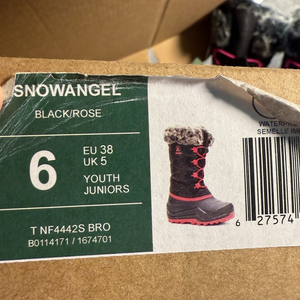 Kamik SNOWANGEL BLK & ROSE Sz 6 Women's - Picture 9 of 10